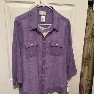 Alfred Dunner Lavender Textured Top